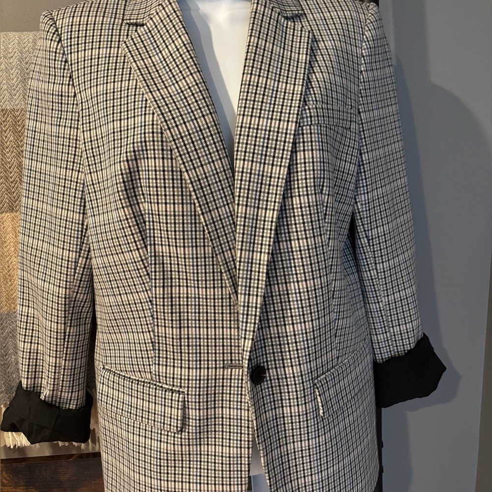 a new day Black and White Plaid Blazer
